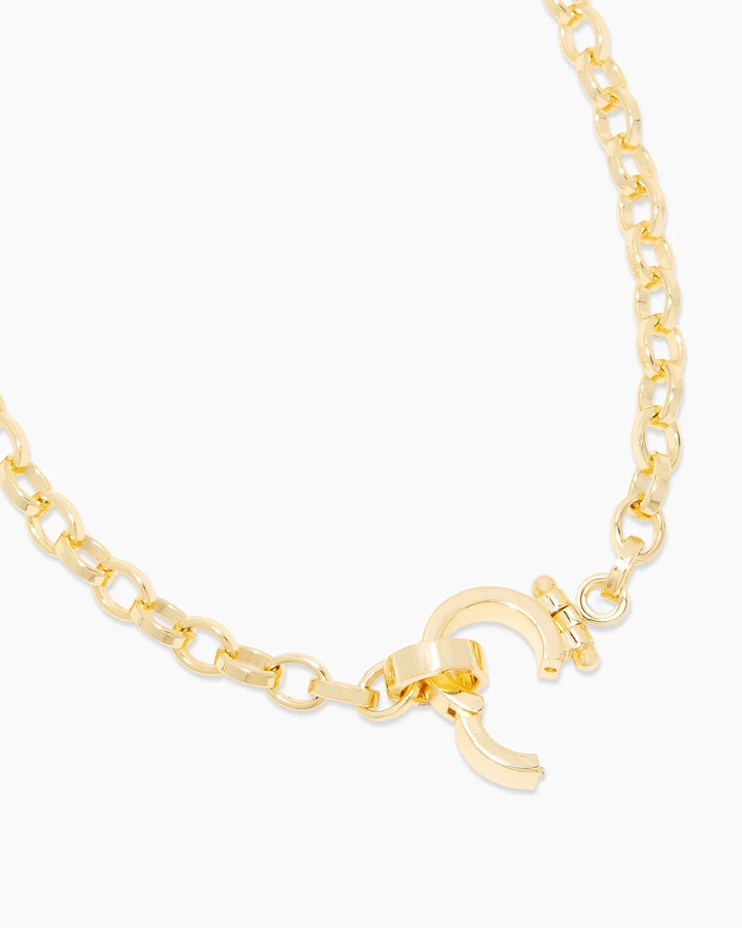 Rose Necklace chunky chain link necklace || option::Gold Plated
