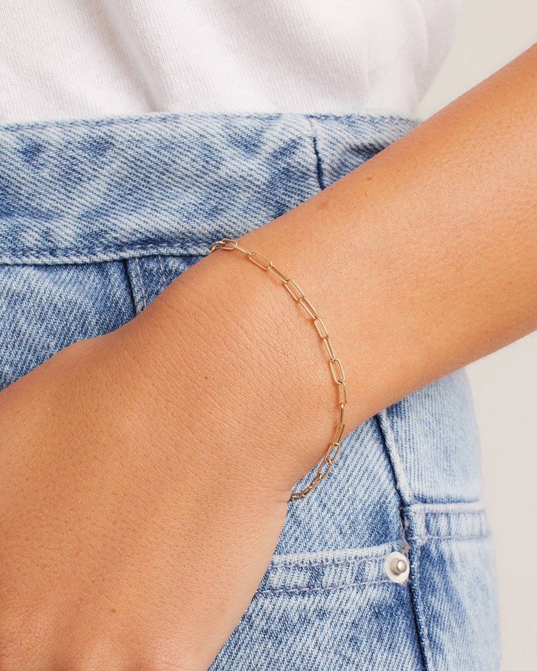 Parker Mini Bracelet || option::14k Solid Gold, 7.25 in.