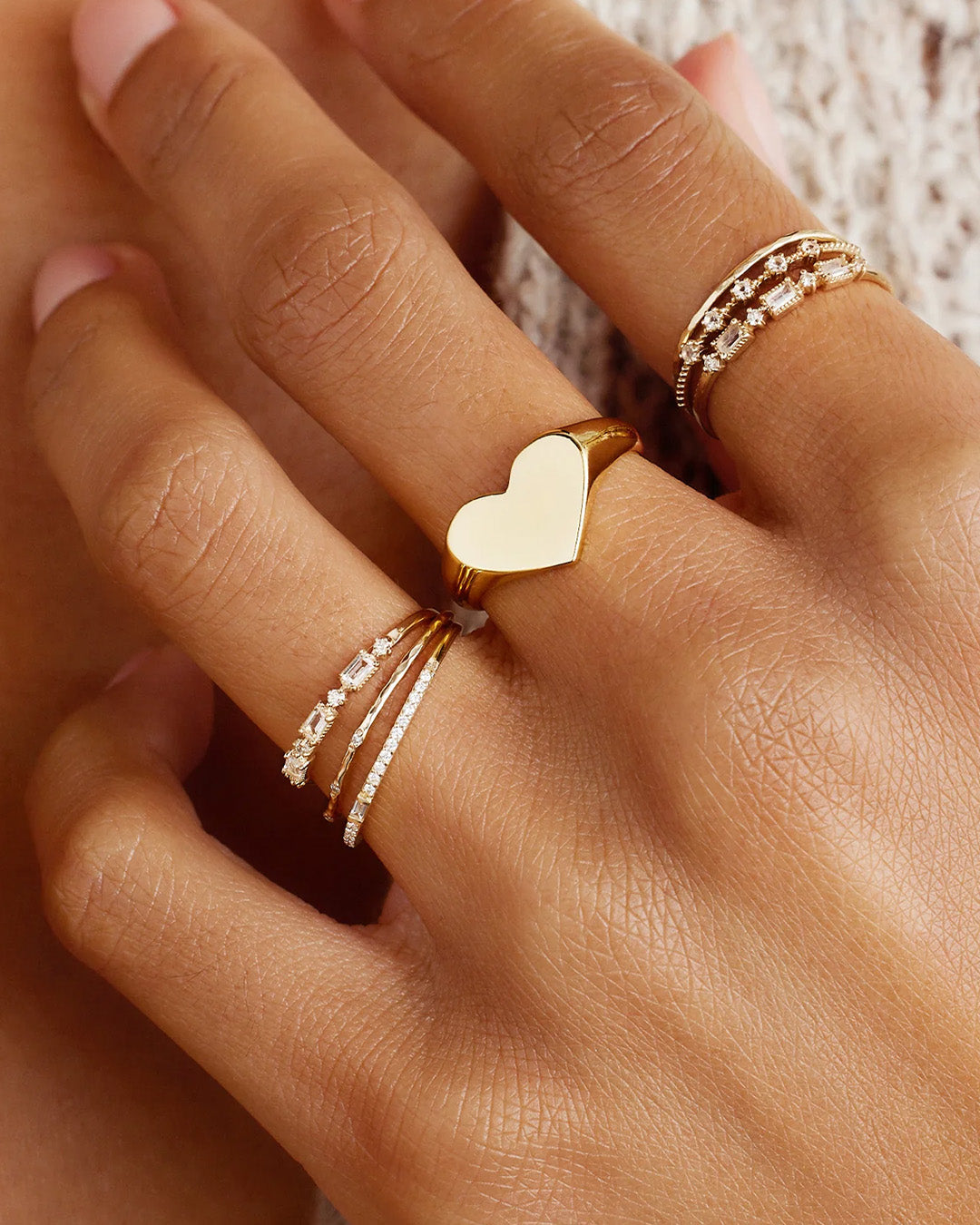 Key Rings Gold Heart Gold Heart Signet Ring | ppgbbe.intranet.biologia.ufrj.br