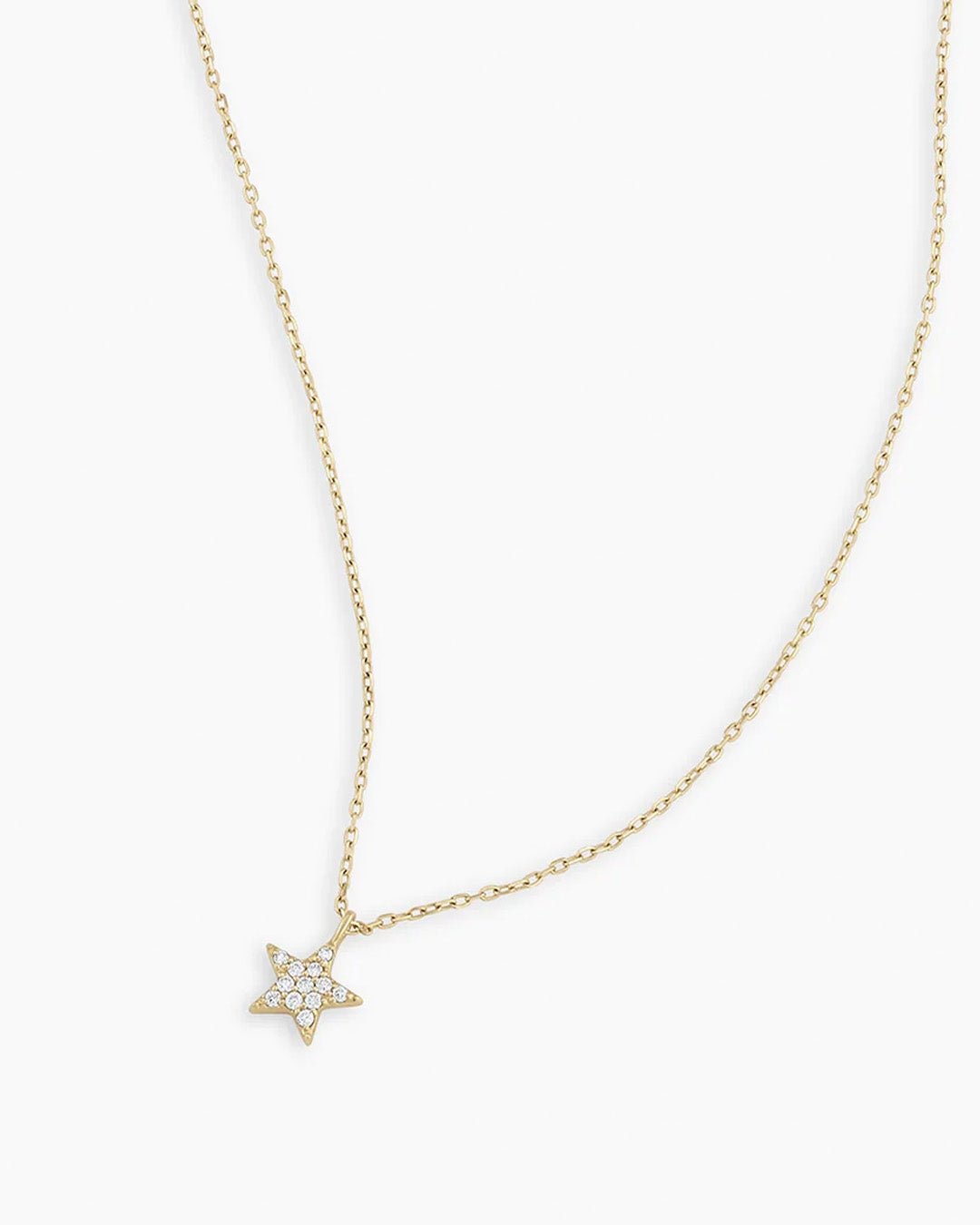 Diamond Star Necklace || option::14k Solid Gold