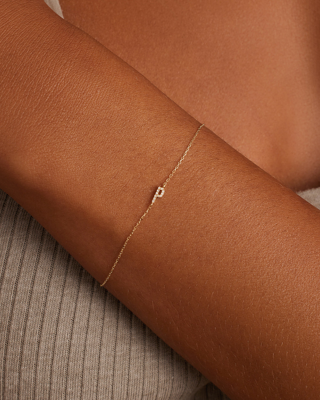 Diamond Pavé Alphabet Bracelet