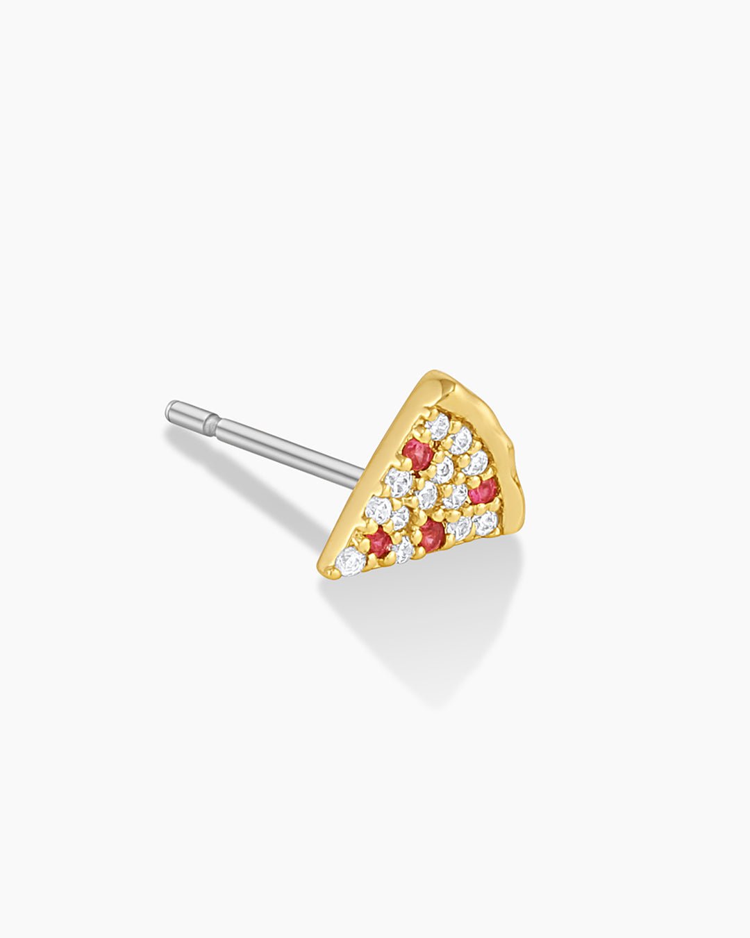 Pizza Charm Stud || option::Gold Plated