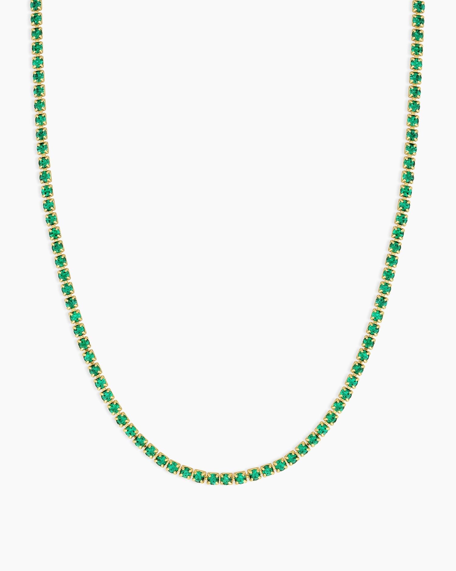  Lexi NecklaceEmerald || option::Gold Plated, Emerald