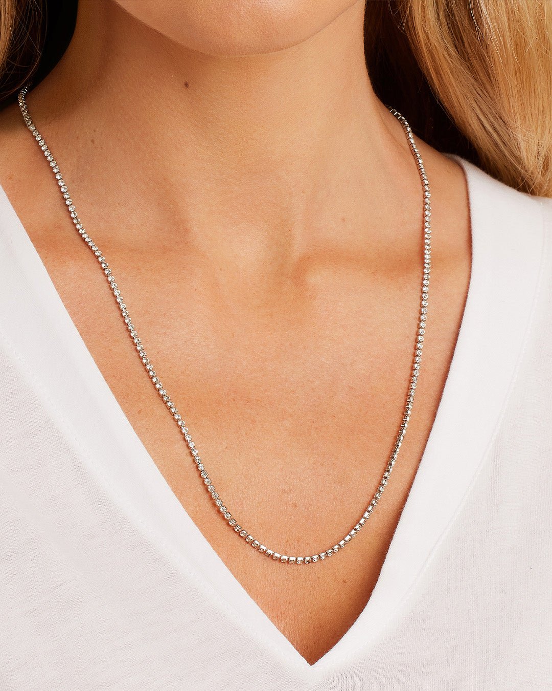  Lexi Long Necklace || option::Rhodium Plated