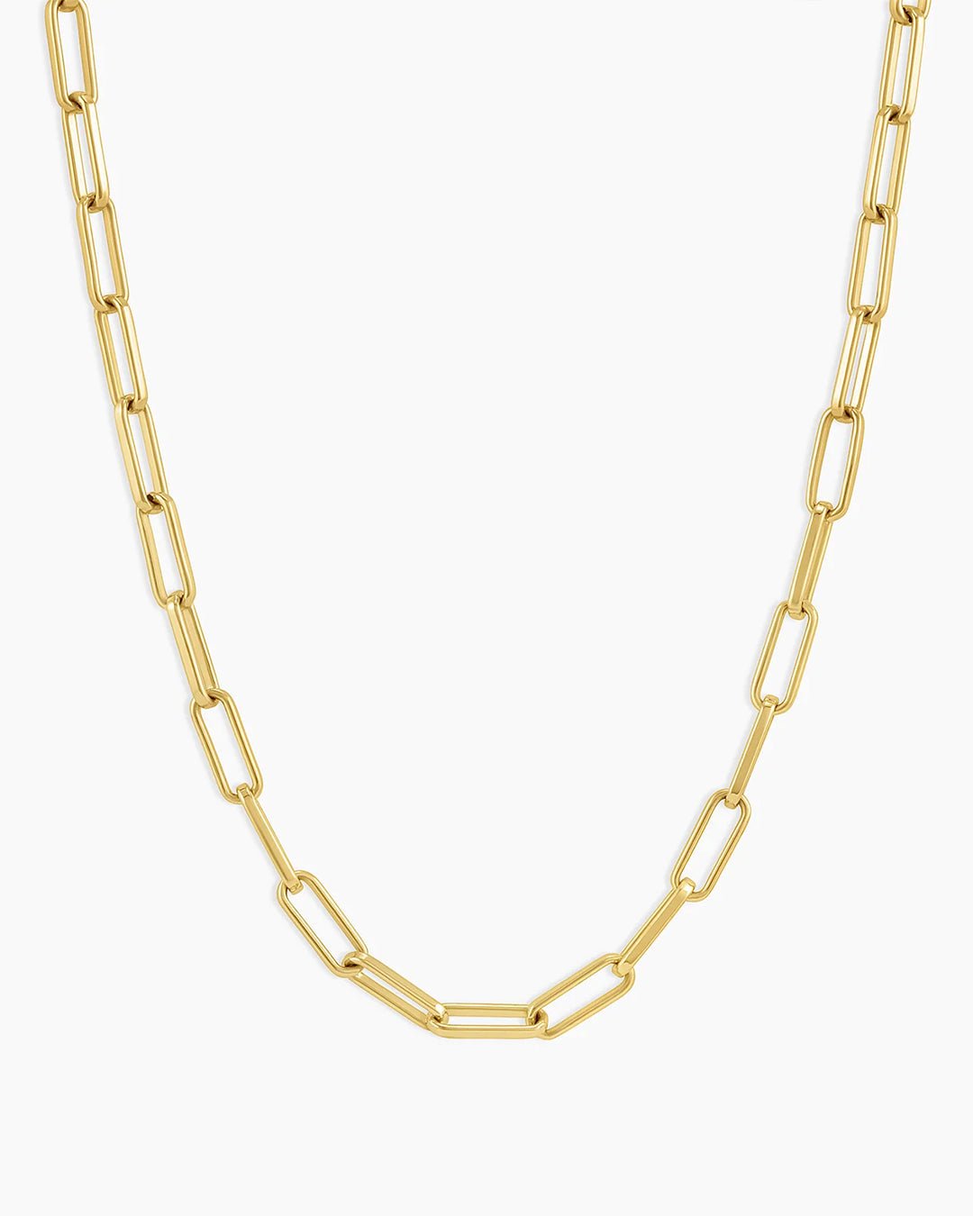 Parker Necklace Paperclip Necklace || option::20 in.,Gold Plated