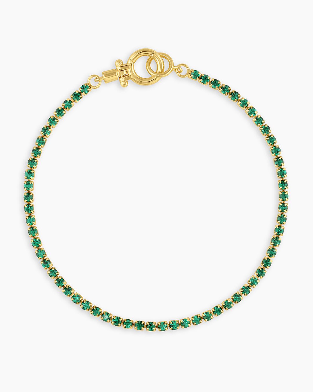  Lexi BraceletEmerald || option::Gold Plated, Emerald