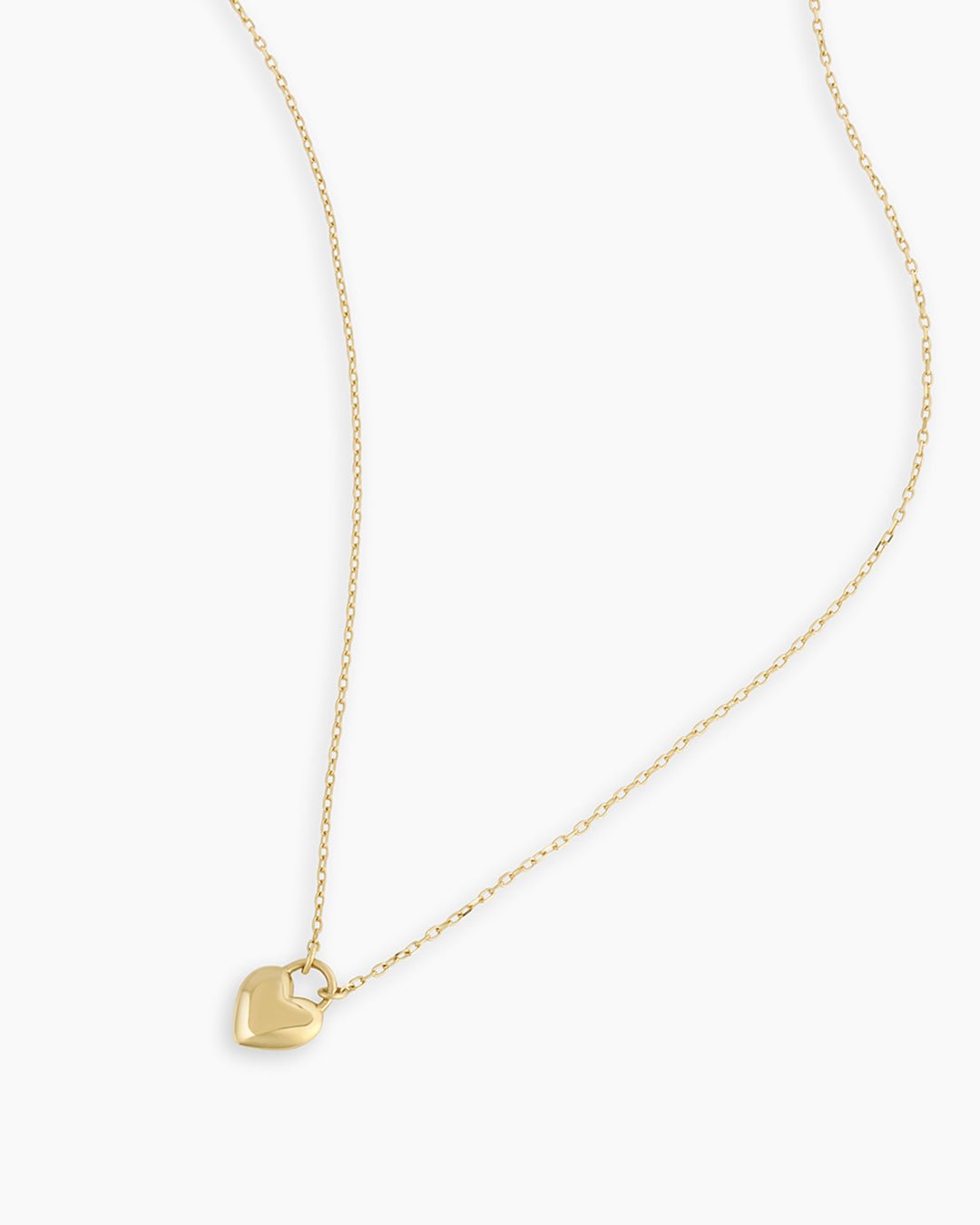 Heart Padlock Necklace || option::14k Solid Gold