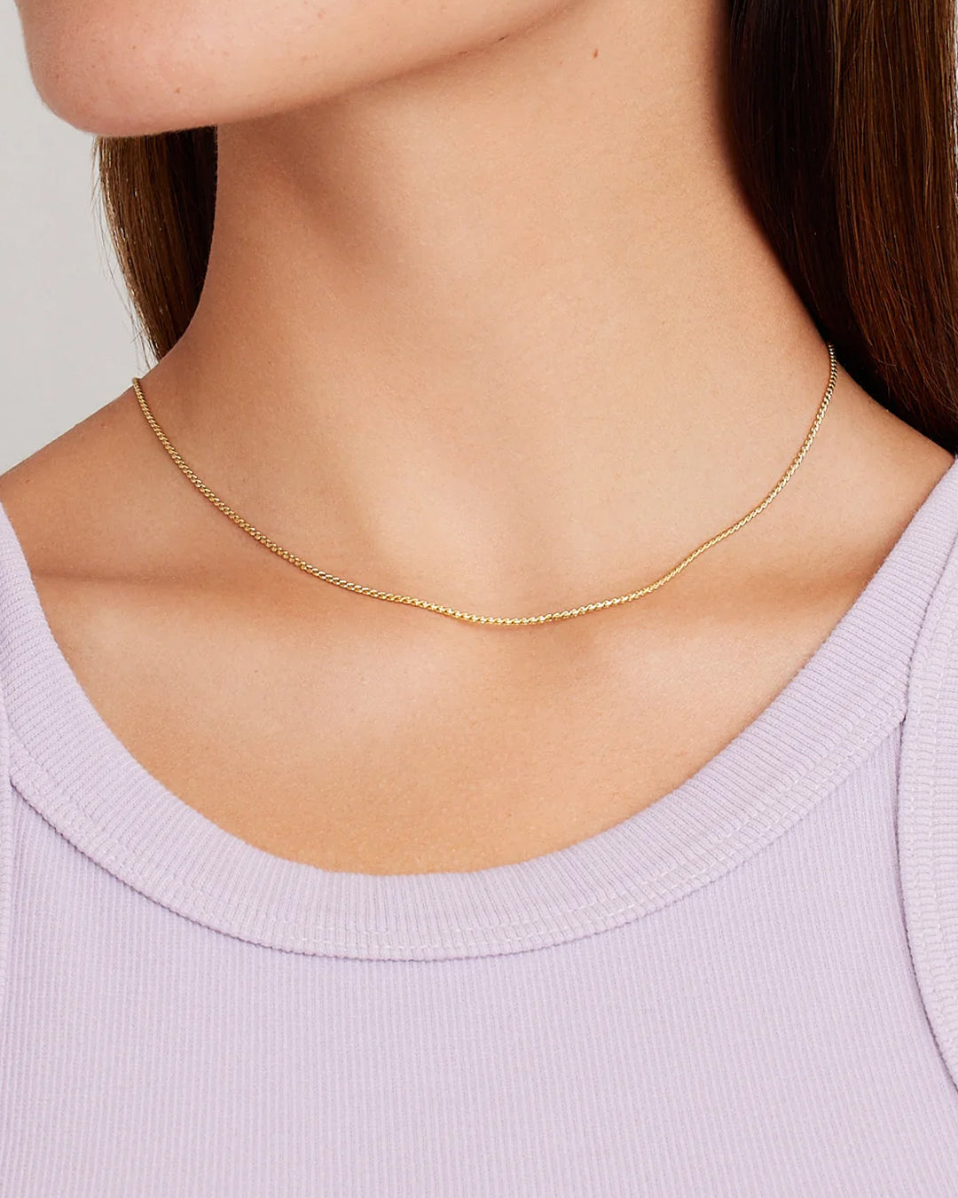 Gorjana Sunset Etched Necklace in Gold | The Paper Store
