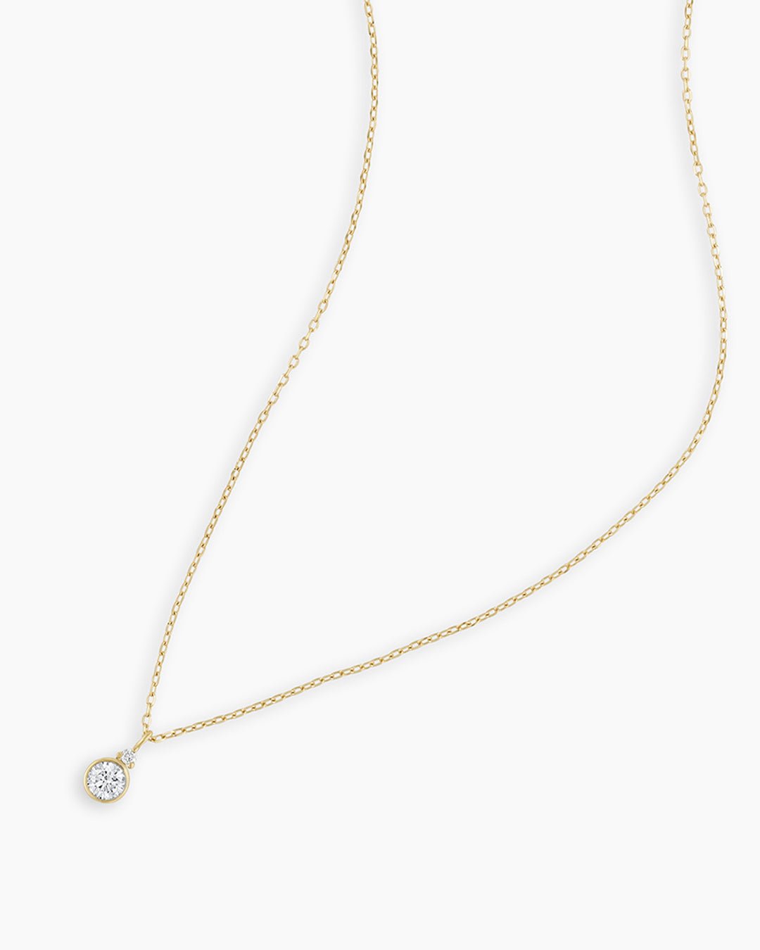 Diamond Birthstone Necklace  || option::14k Solid Gold, Diamond