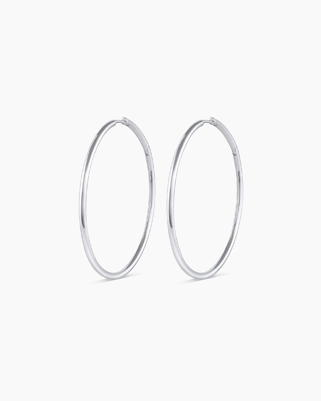 Sloane Statement Hoops || option::Silver Plated