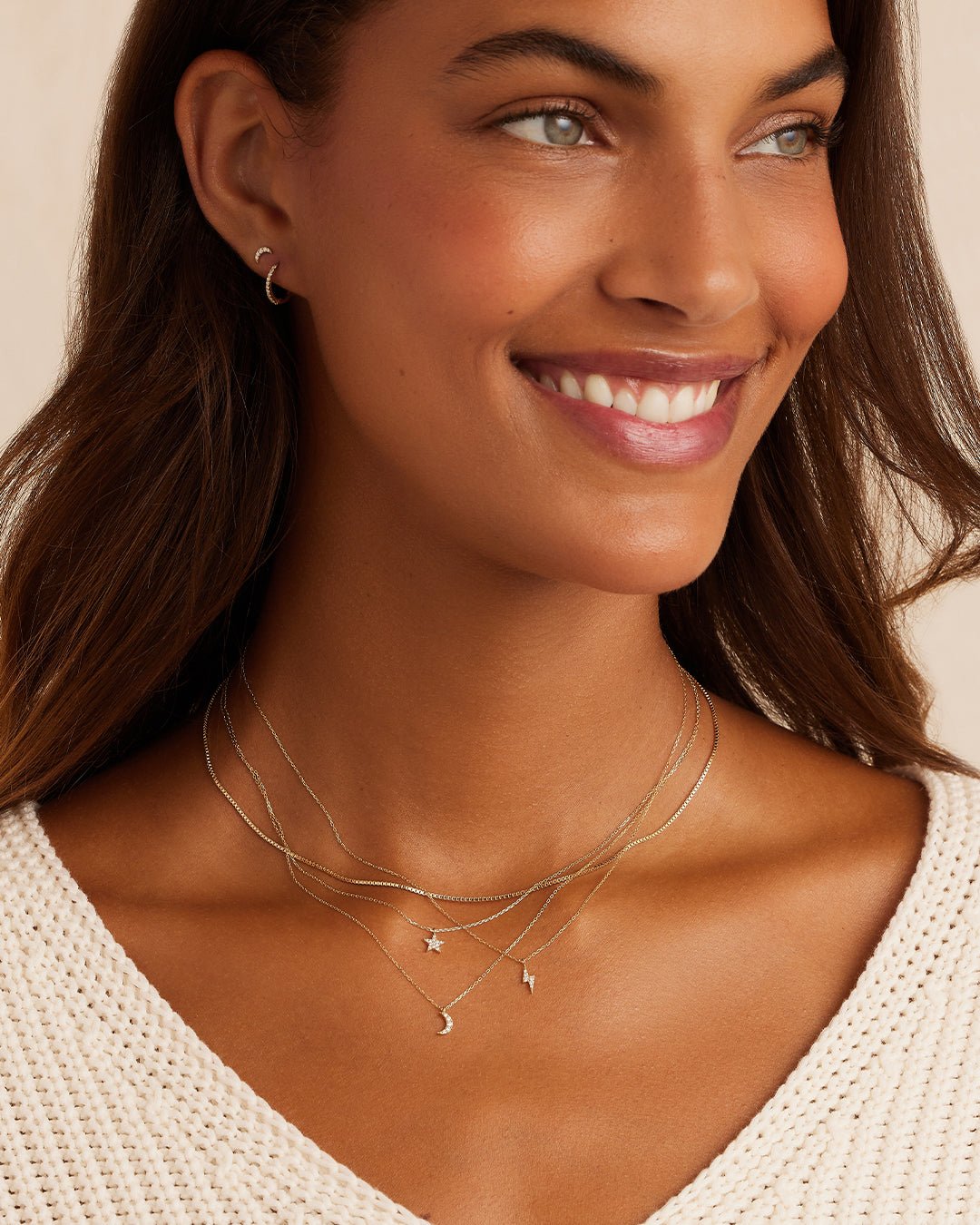 Diamond Lightning Necklace  dainty charm necklace  solidGold PlatedLightning bolt necklace || option::14k Solid Gold