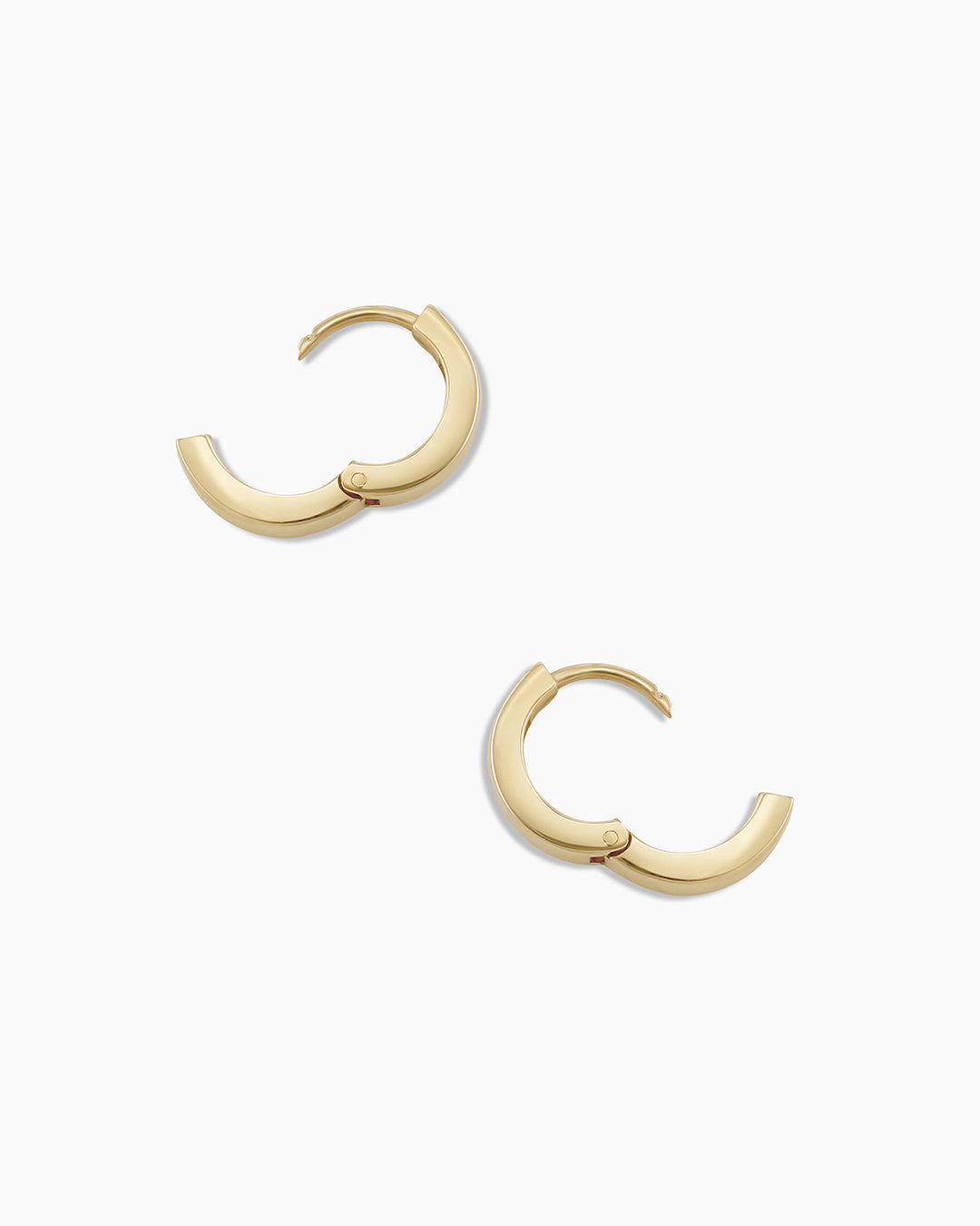 Rose Huggie || option::14k Solid Gold