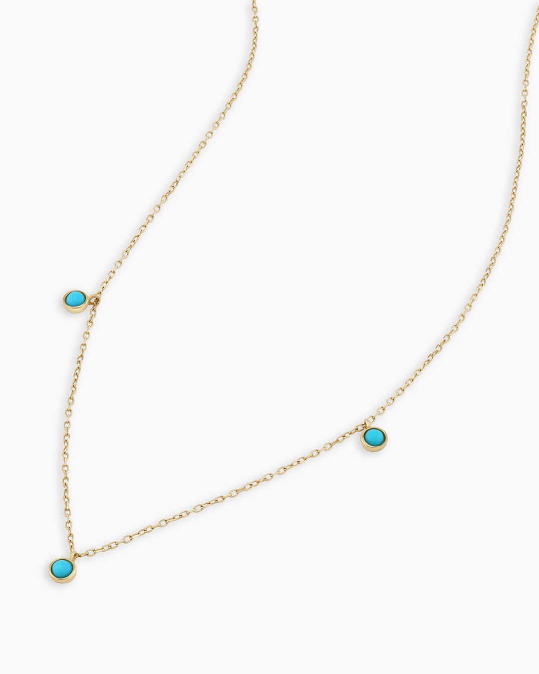 Classic  Turquoise  Necklace  genuine Turquoise  necklace || option::14k Solid Gold