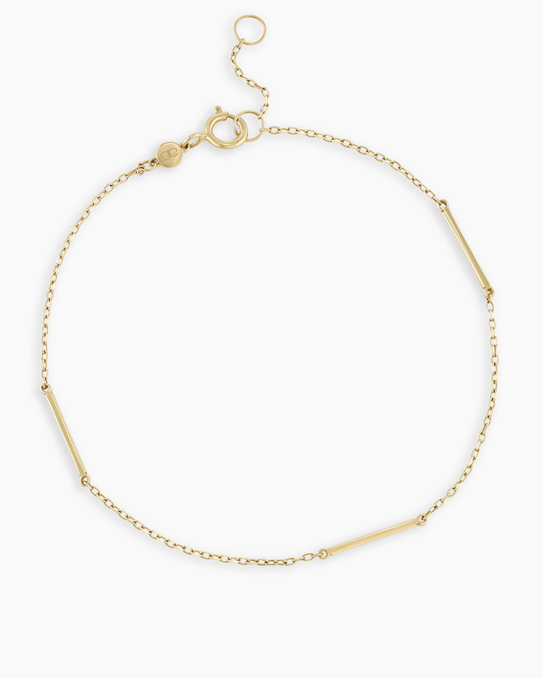 Rose Bar Bracelet || option::14k Solid Gold