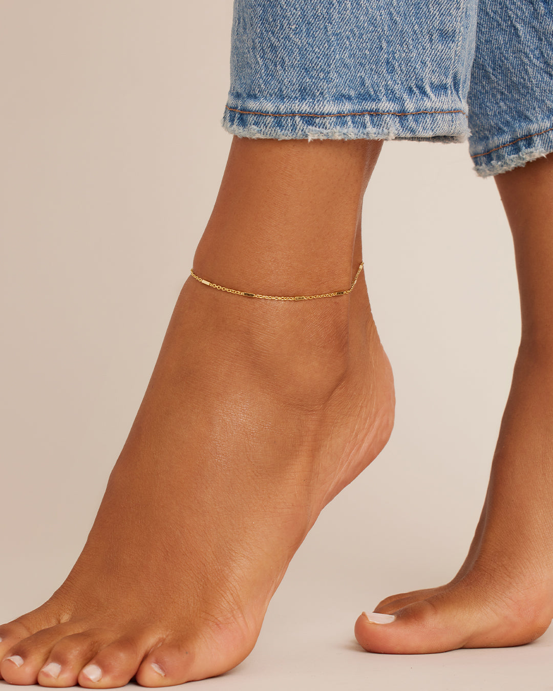 Tatum Anklet || option::18k Gold Plated