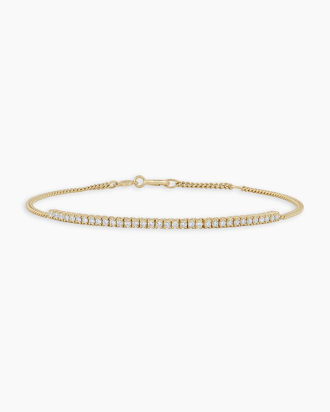 Diamond Row Melbourne Bracelet || option::14k Solid Gold