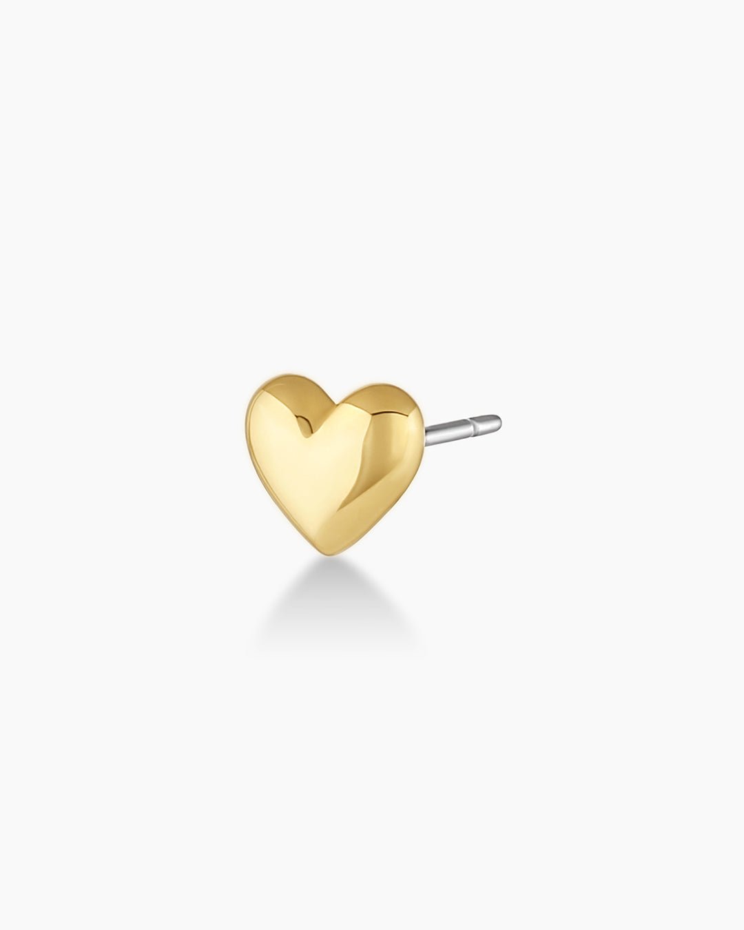 Heart Charm Stud || option::Gold Plated, Heart