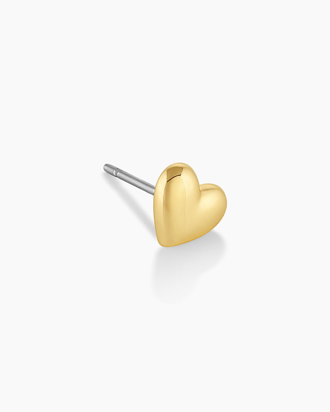 Heart Charm Stud || option::Gold Plated, Heart