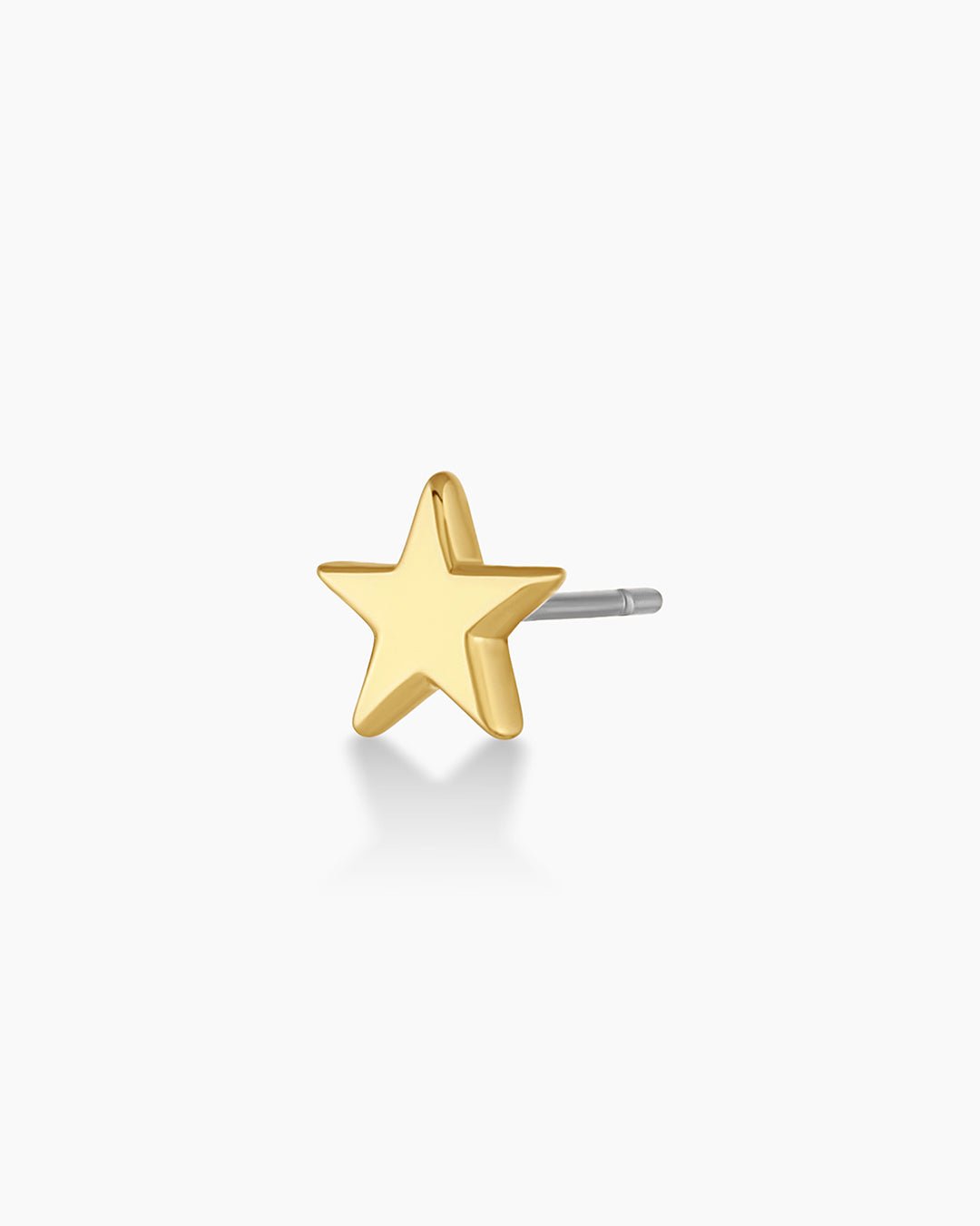 Star Charm Stud || option::Gold Plated, Star