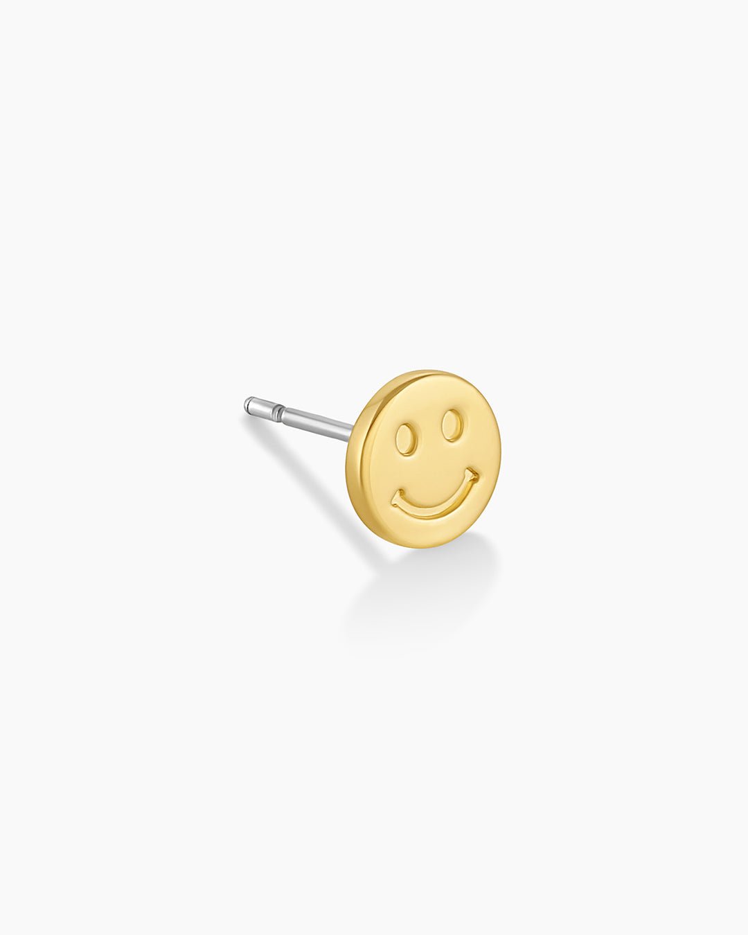 Smiley Charm Stud || option::Gold Plated