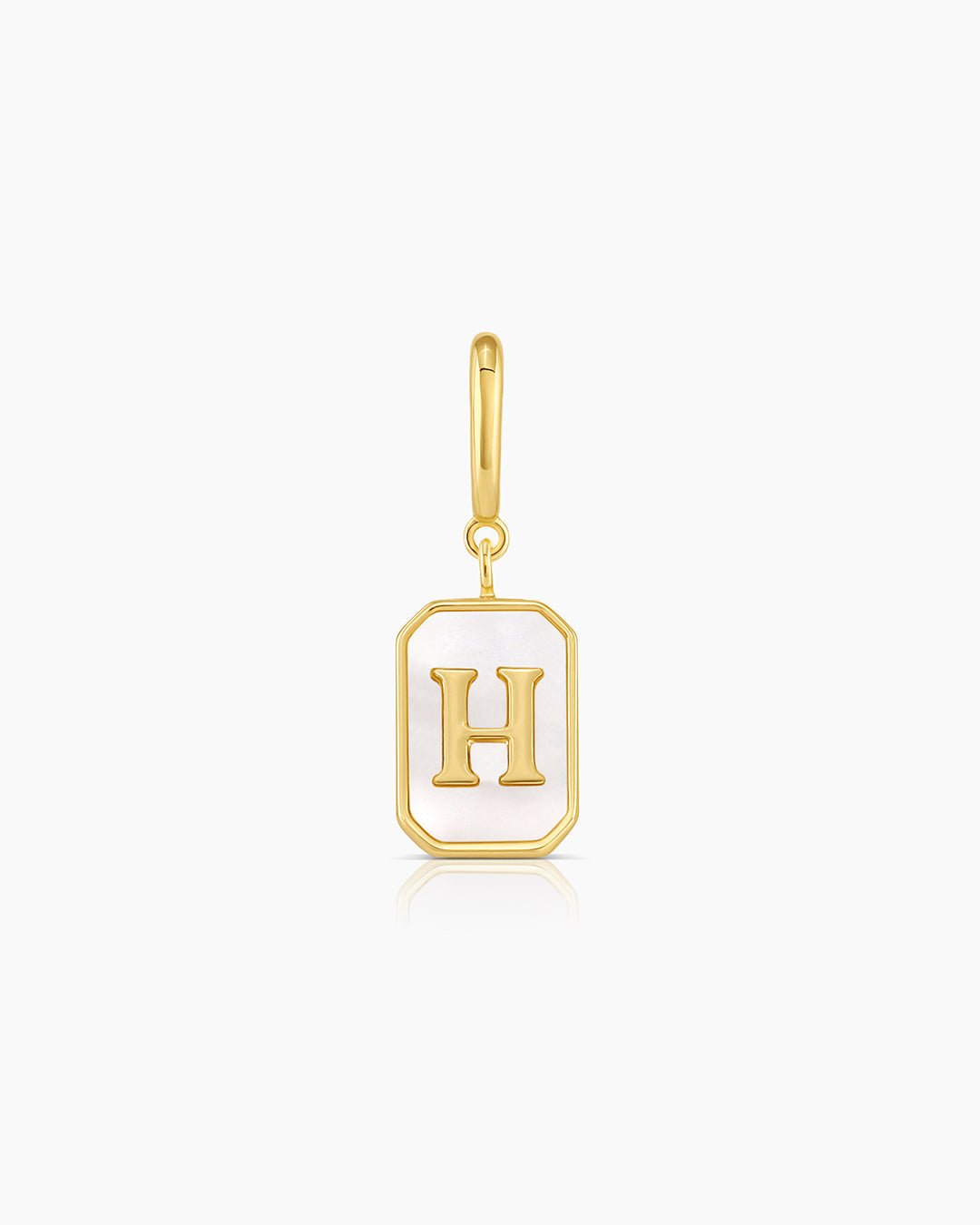 Vintage Alphabet Parker Charm #H || option::Gold Plated, H