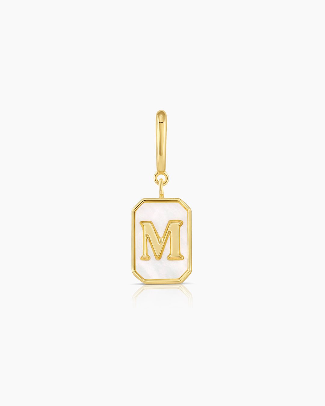 Vintage Alphabet Parker Charm #M || option::Gold Plated, M