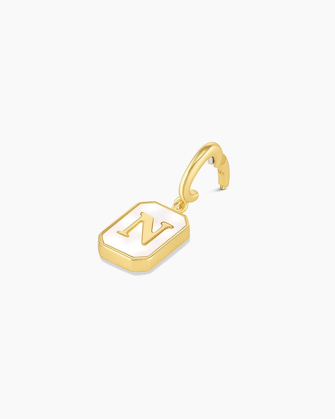 Vintage Alphabet Parker Charm #N || option::Gold Plated, N