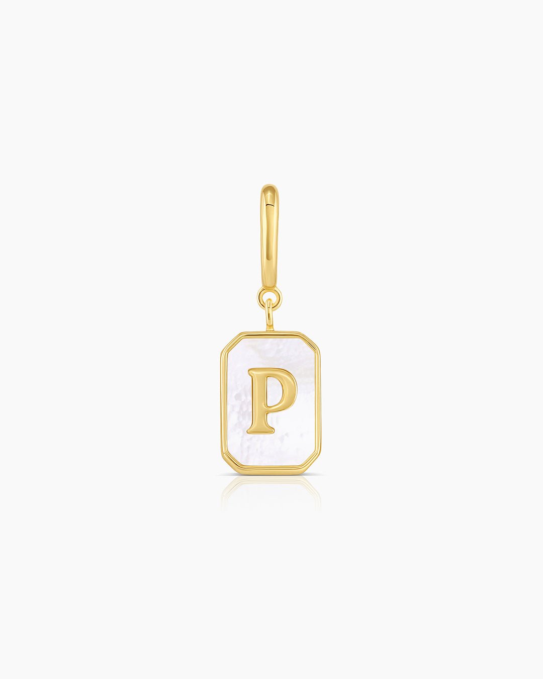 Vintage Alphabet Parker Charm #P || option::Gold Plated, P