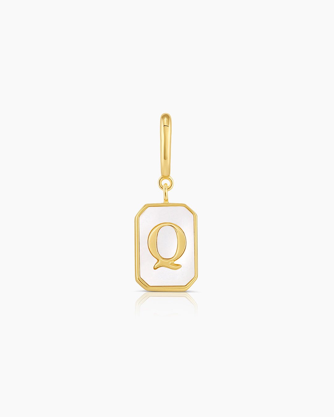 Vintage Alphabet Parker Charm #Q || option::Gold Plated, Q