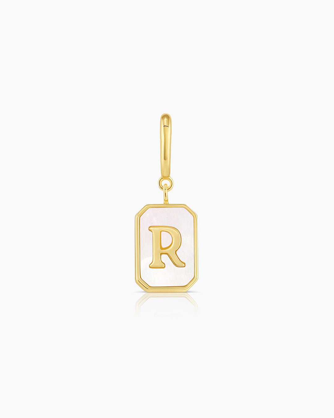 Vintage Alphabet Parker Charm #R || option::Gold Plated, R