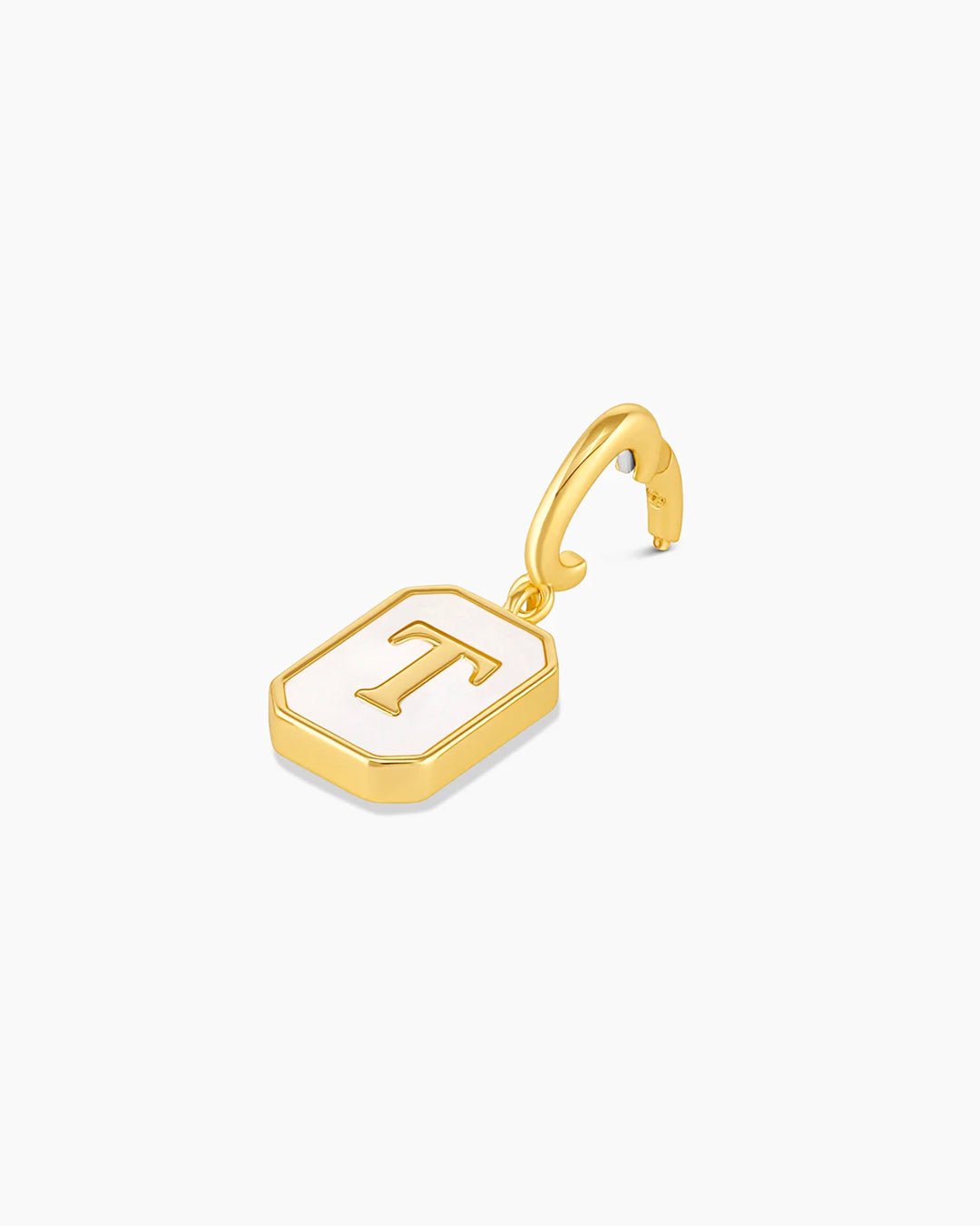 Vintage Alphabet Parker Charm #T || option::Gold Plated, T