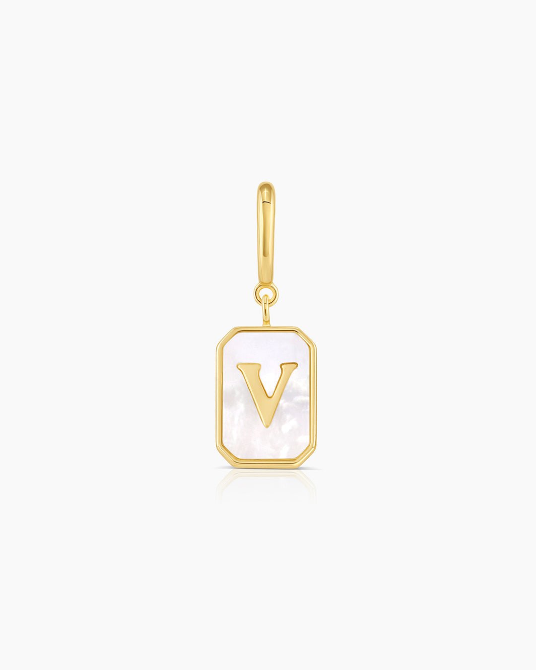 Vintage Alphabet Parker Charm #V || option::Gold Plated, V