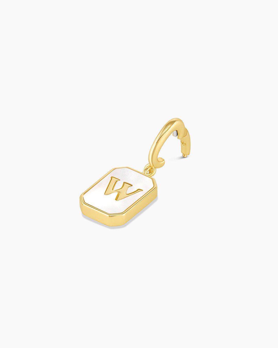 Vintage Alphabet Parker Charm #W || option::Gold Plated, W