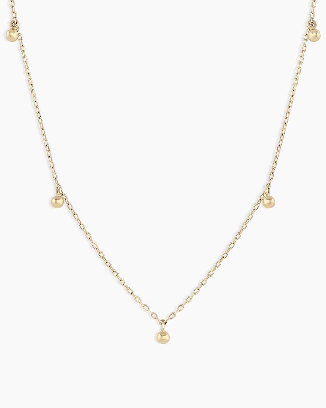 Newport Flutter Necklace || option::14k Solid Gold