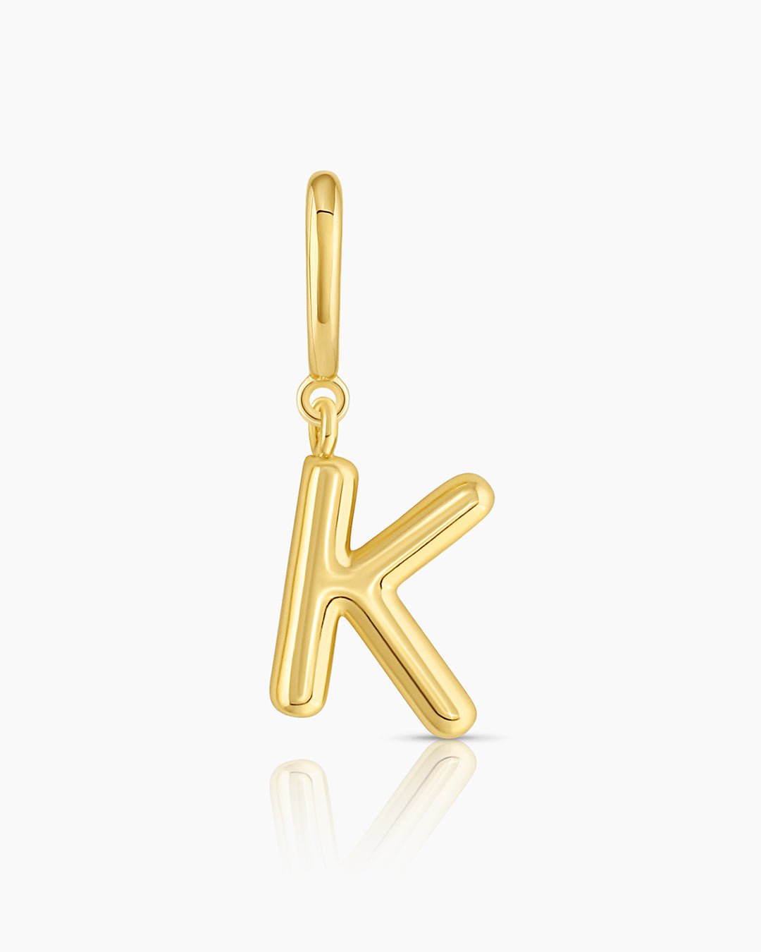 Alphabet Helium Parker Charm #K || option::Gold Plated, K
