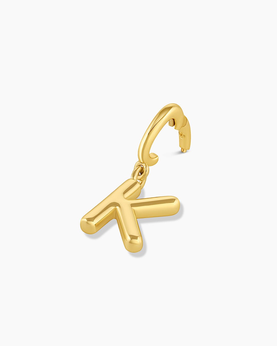 Alphabet Helium Parker Charm #K || option::Gold Plated, K