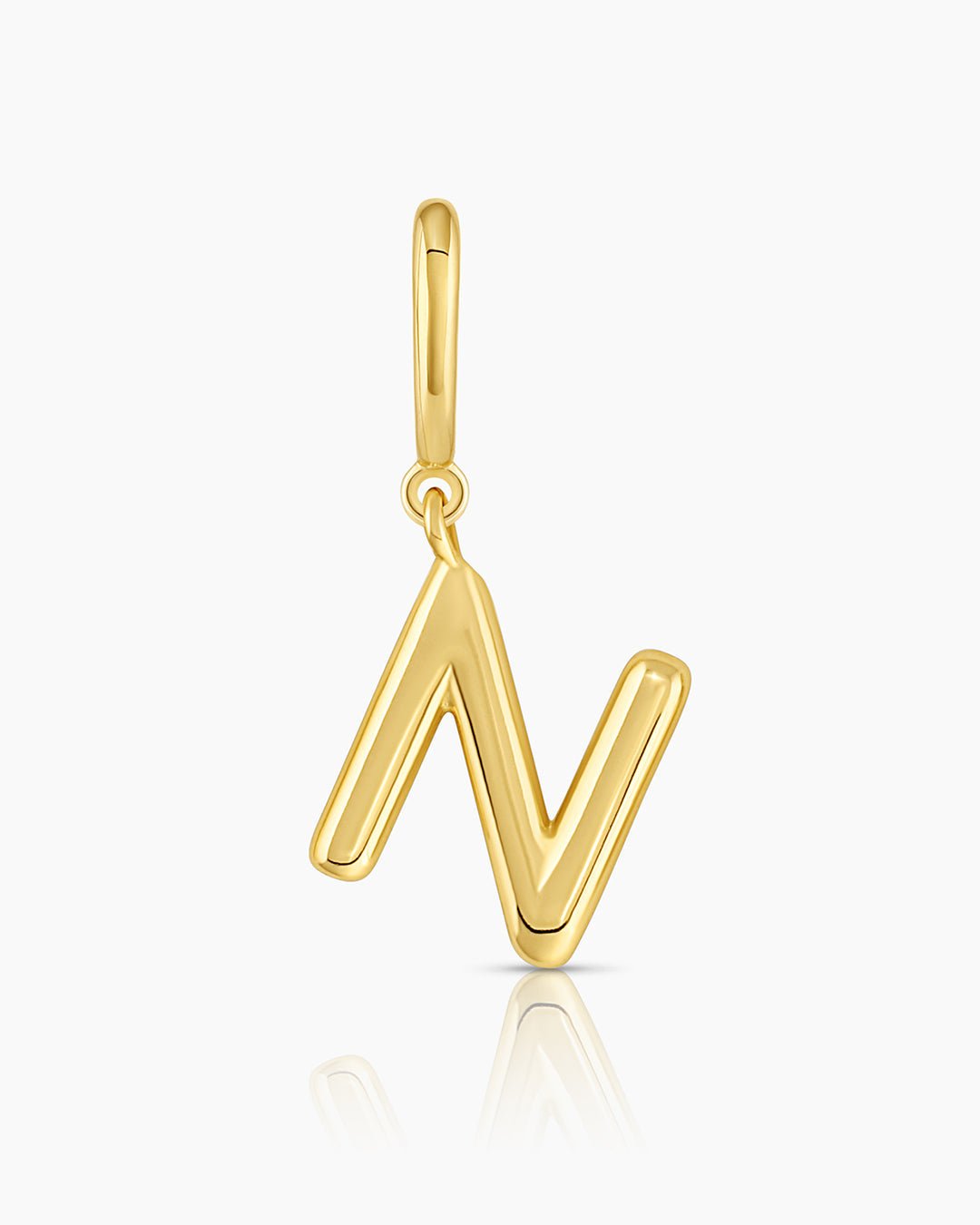 Alphabet Helium Parker Charm #N || option::Gold Plated, N