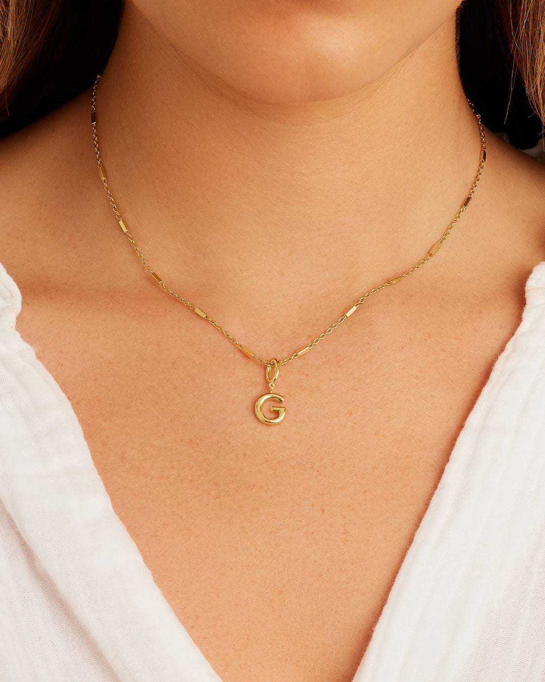 Alphabet Helium Parker Charm #G || option::18k Gold Plated, G