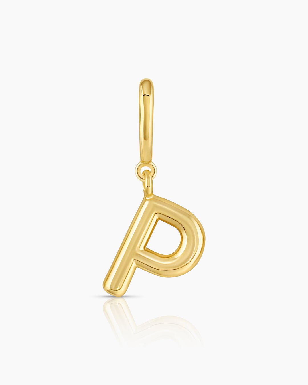 Alphabet Helium Parker Charm #P || option::Gold Plated, P