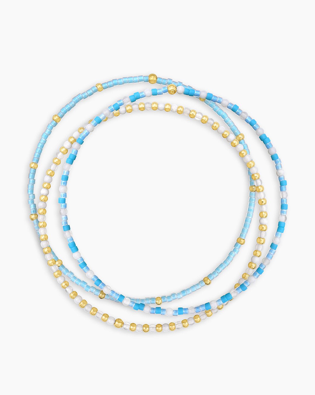 Poppy Gem Bracelet Blue Lace Agate || option::Gold Plated, Blue Lace Agate