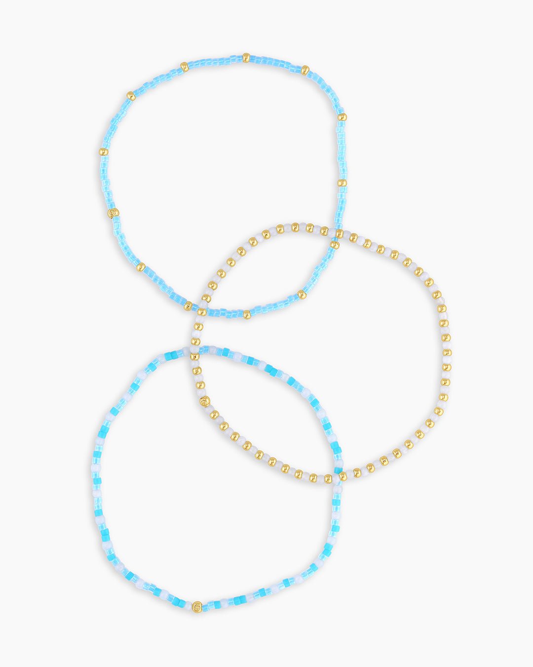 Poppy Gem Bracelet Blue Lace Agate || option::Gold Plated, Blue Lace Agate