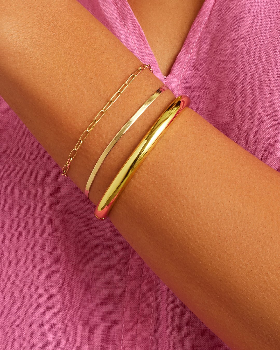 Paseo Cuff (6mm) || option::Gold Plated, 6mm