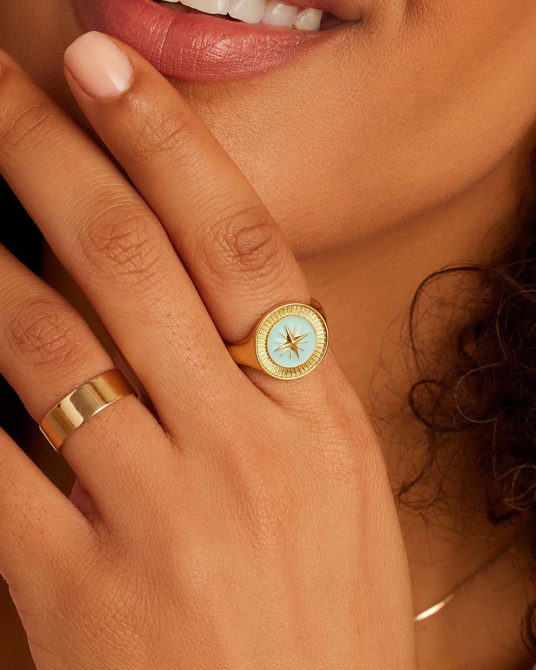  Compass Ring || option::Gold Plated