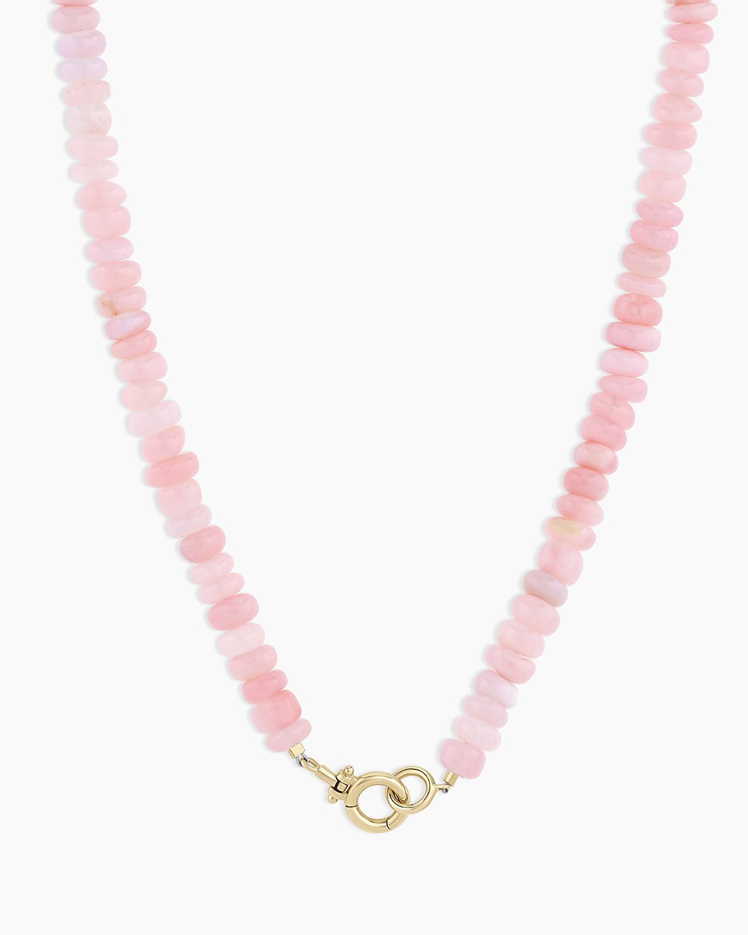 Pink Peruvian Opal Necklace || option::14k Solid Gold