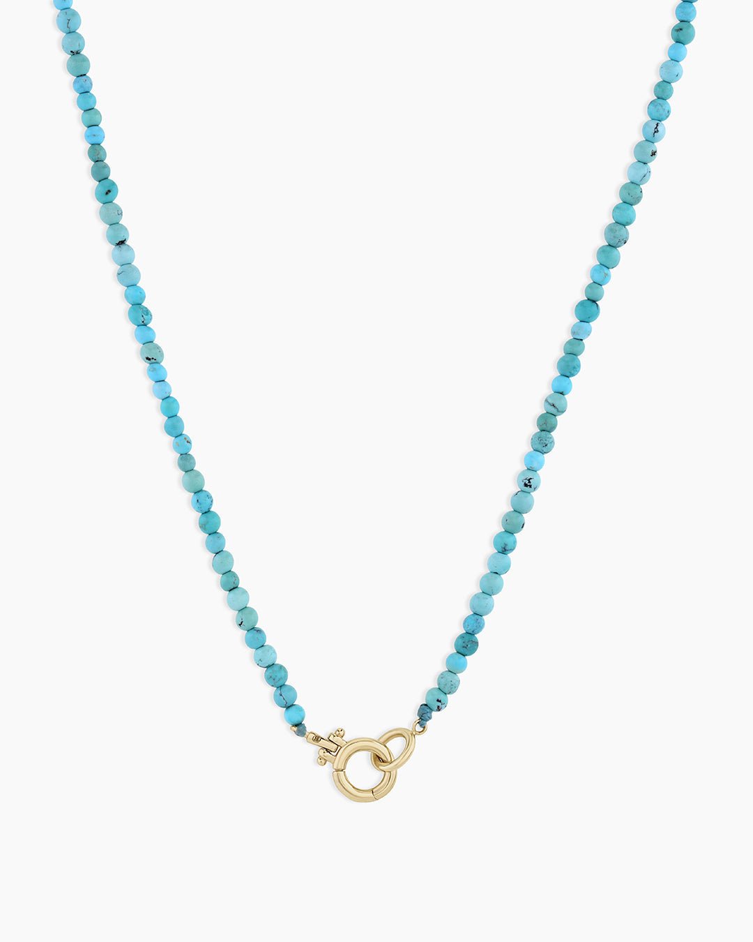 Mini Turquoise Necklace || option::14k Solid Gold