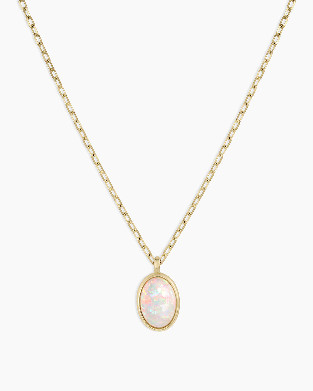 Opal & Diamond Halo Pendant Necklace - Safian & Rudolph Jewelers