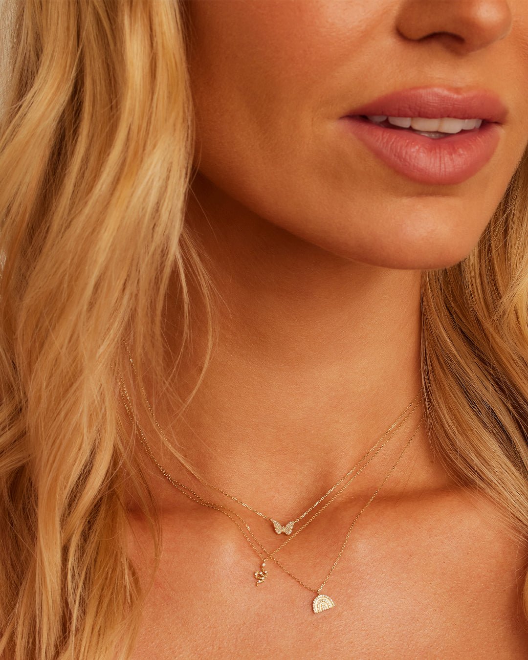 Diamond Snake Necklace || option::14k Solid Gold
