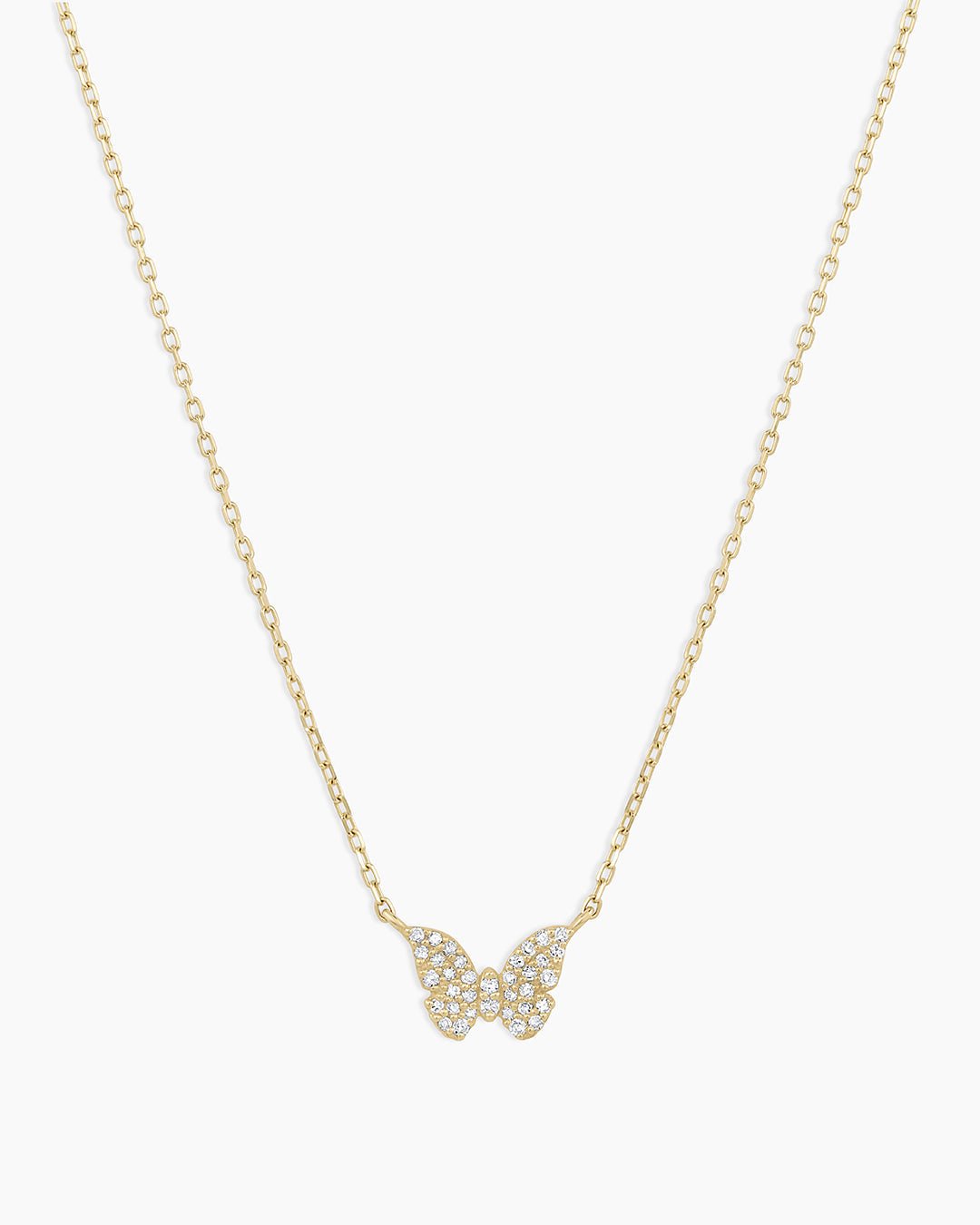 DiamondButterfly Necklace || option::14k Solid Gold