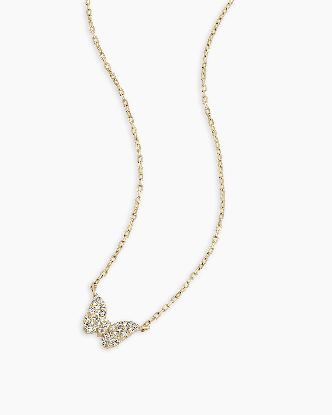 DiamondButterfly Necklace || option::14k Solid Gold