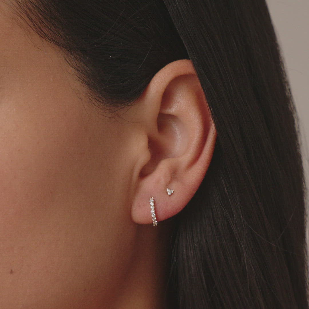 Top 194+ small diamond huggie hoop earrings super hot